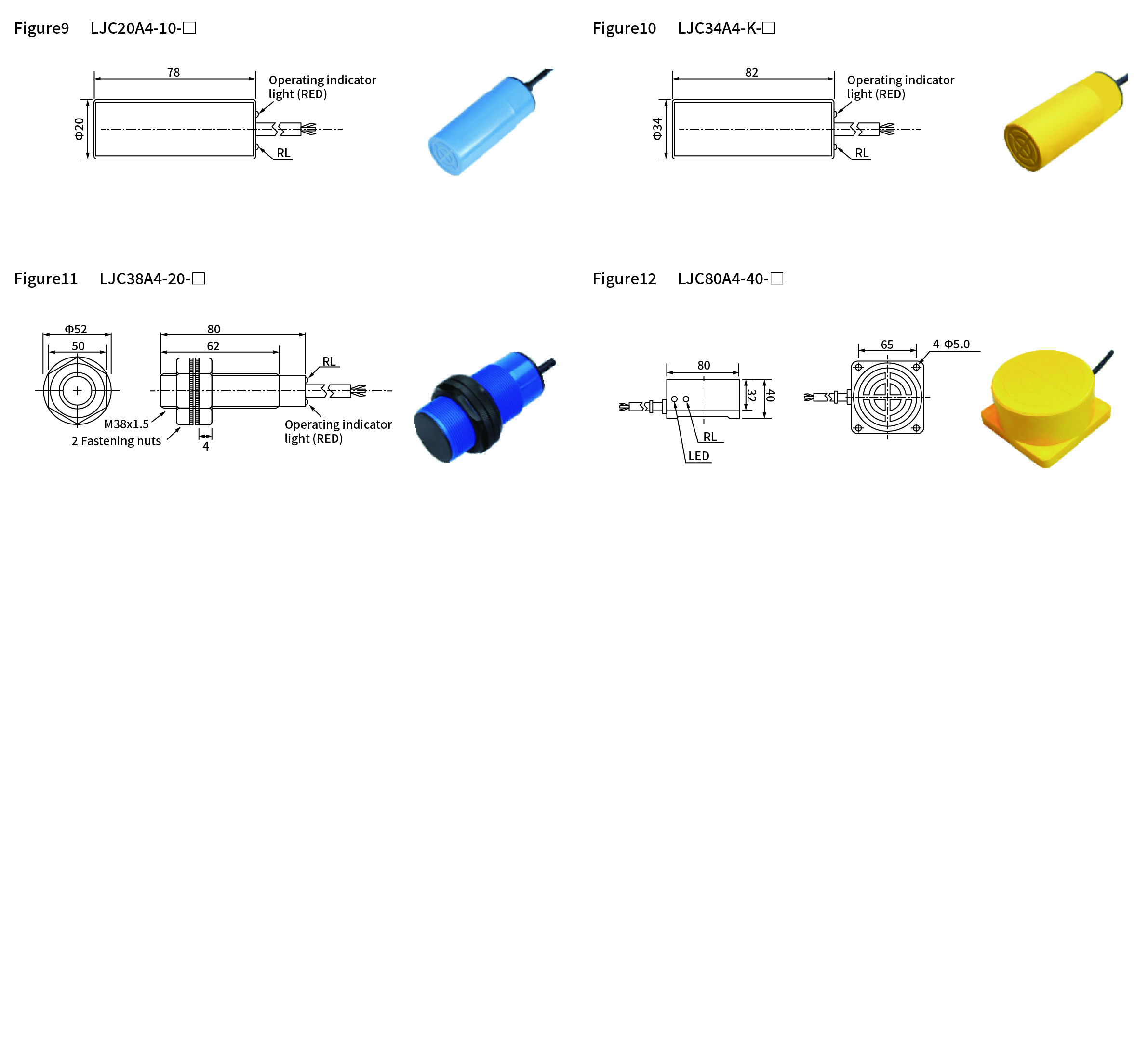 LJC series, dimensions and wiring diagram 2
