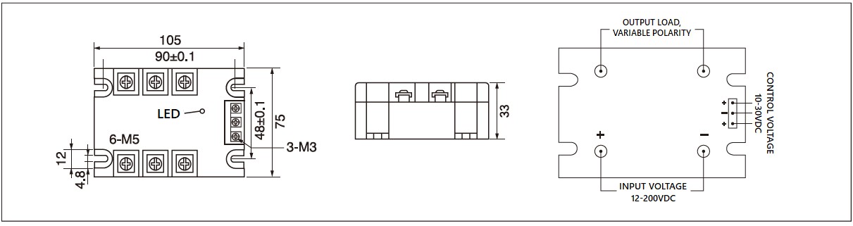 Dimension and circuit diagram - MGR DHK15A 200V