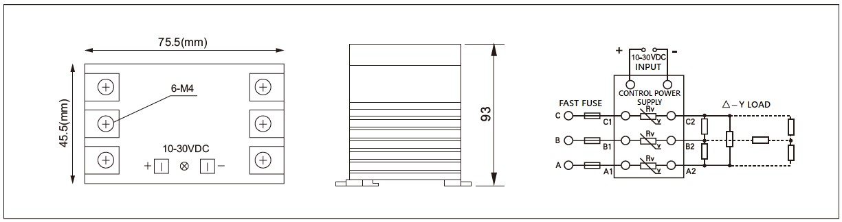 MGR-3X_D 系列 面板固态继电器 Diagram