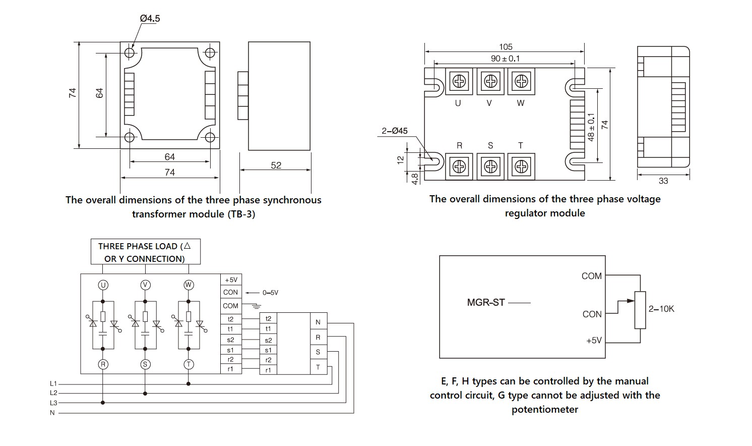 MGR-STY Series Voltage Power Regulator Diagram