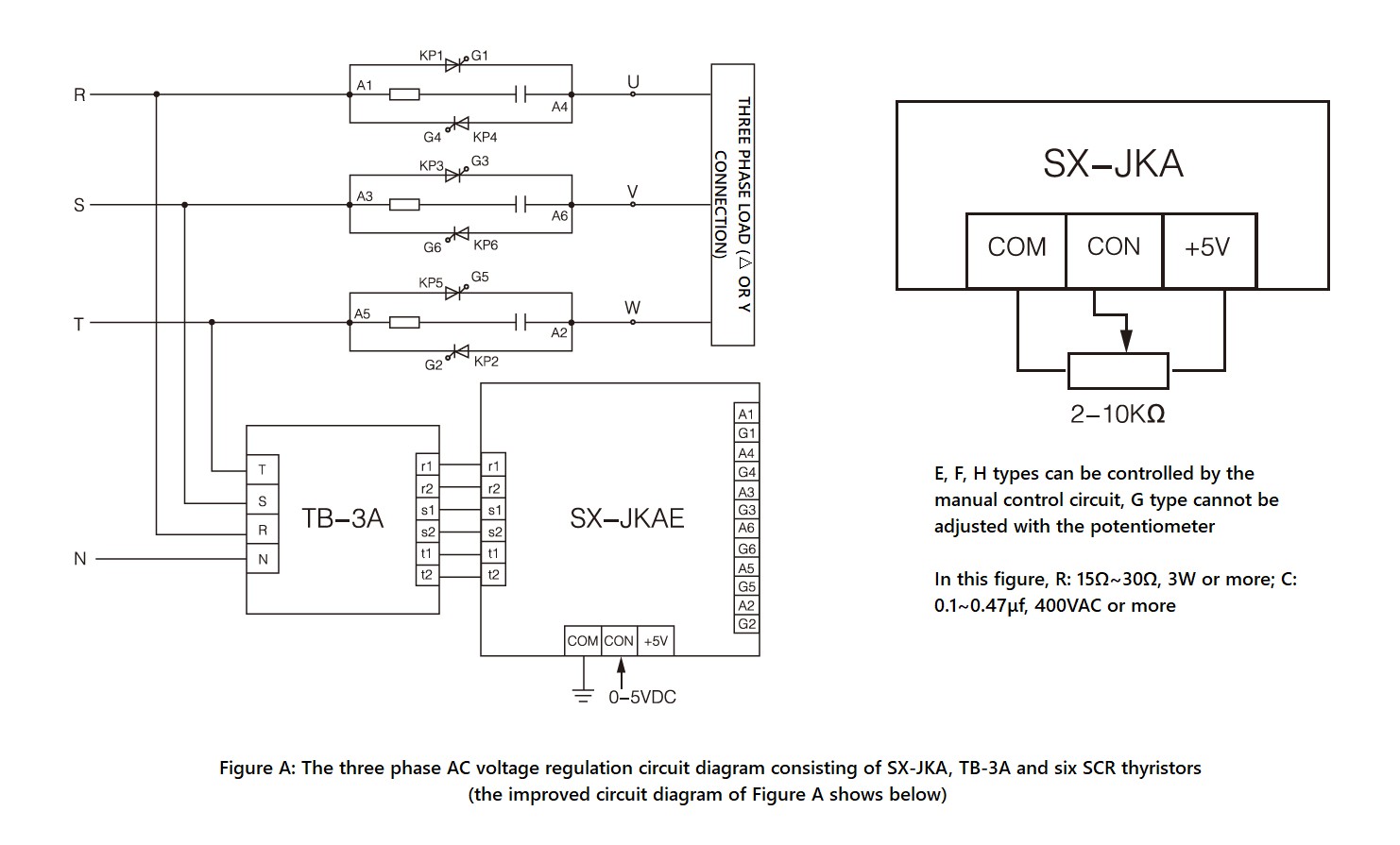 SX-JKA Series, Circuit Wiring Diagram