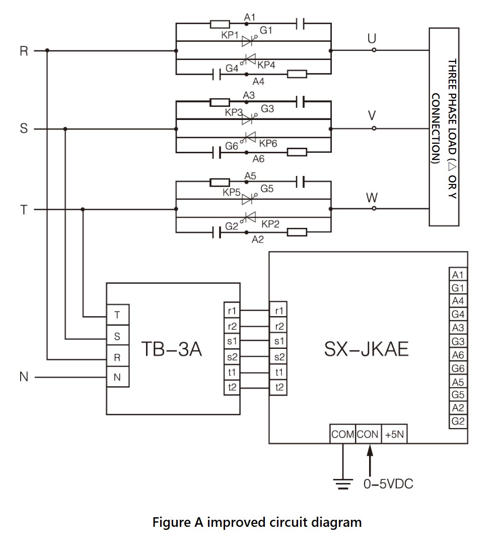SX-JKA Series, Circuit Wiring Diagram, dv/dt improved version