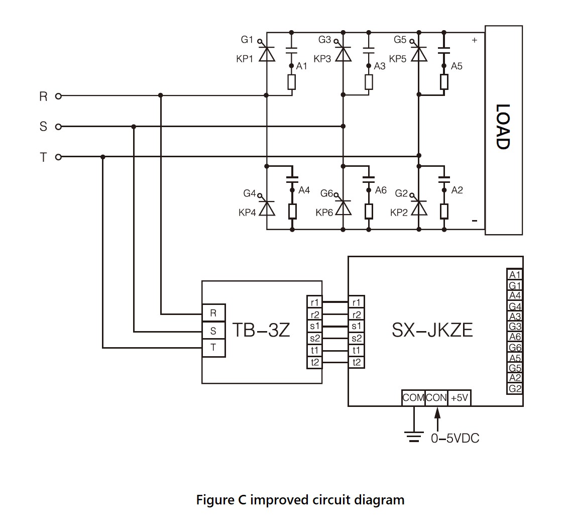 SX-JKZ Series, Circuit Wiring Diagram, dv/dt improved version