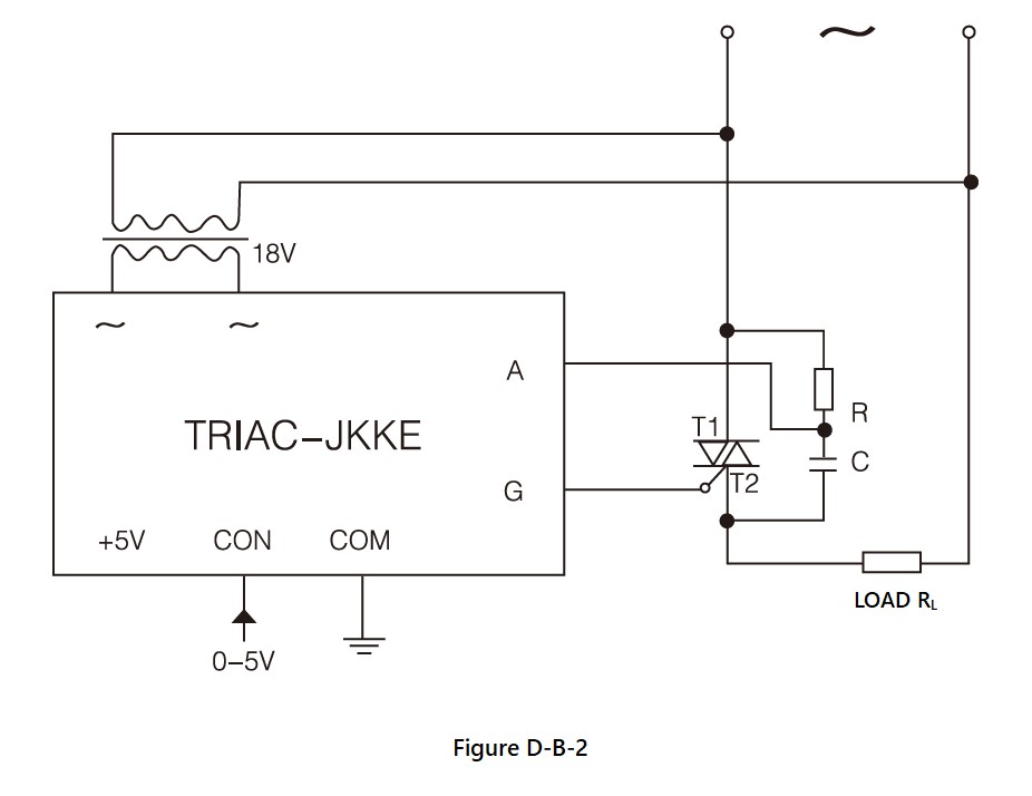 TRIAC-JKK Series, Circuit Wiring Diagram (1), dv/dt improved version