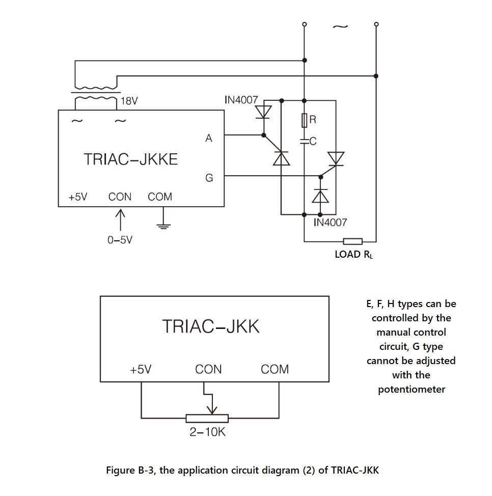 TRIAC-JKK Series, Circuit Wiring Diagram (2)