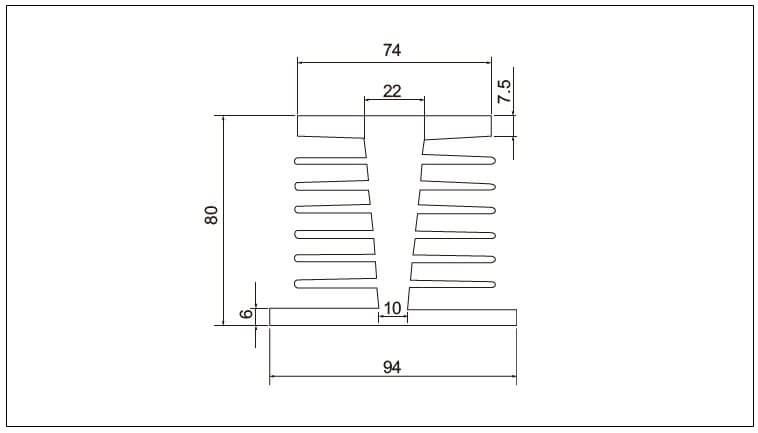 Diagram - Air Cooled Radiator Heat-Sink-K