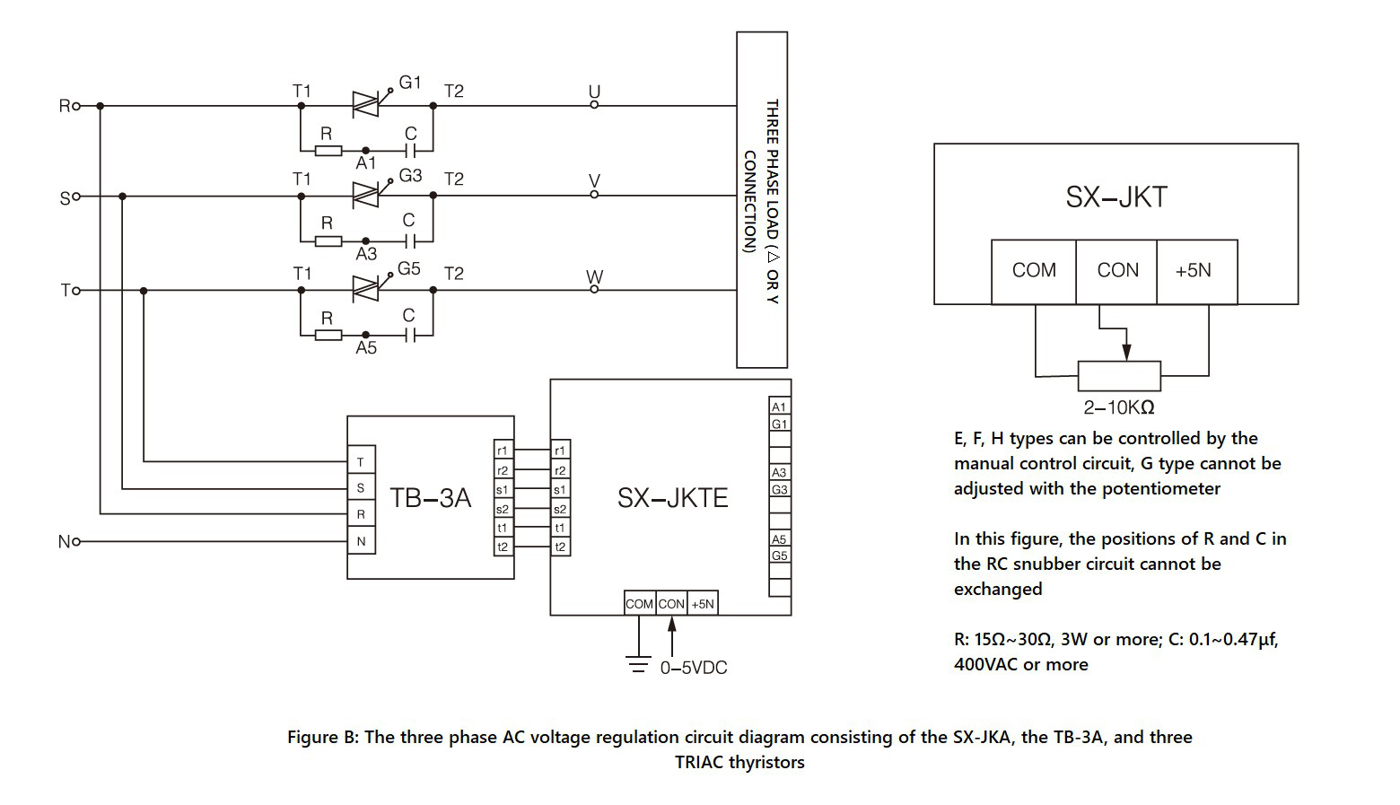 SX-JKT Series, Circuit Wiring Diagram