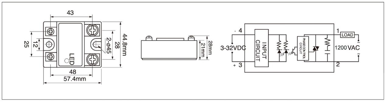 MGR-1D Series Panel Mount Solid State Relay Zero-Crossing Diagram
