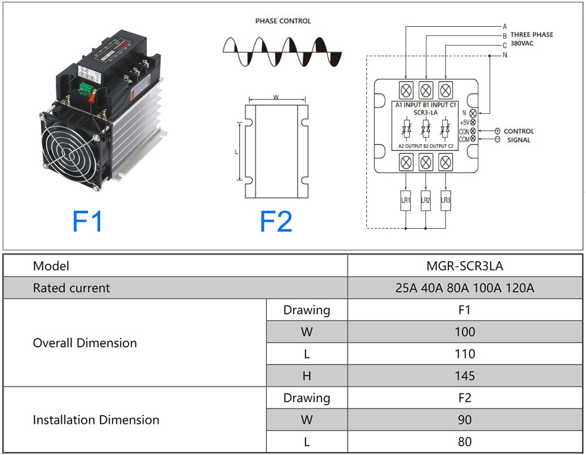 MGR-SCR3_LA Series Voltage Power Regulator Basic Diagram