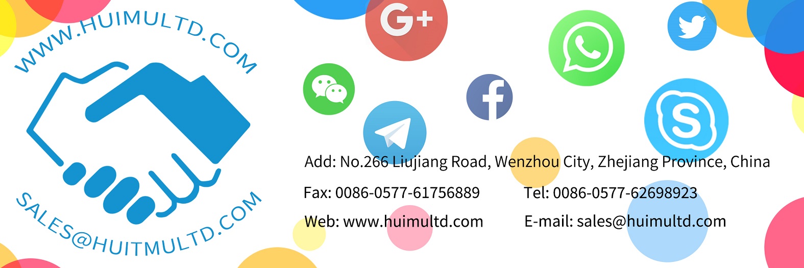 HUIMU Industrial specializes in providing industrial control products (such as Solid State Relays) and solutions, and consists of two companies: HUIMU Trade and MGR. ADD: No.266 Liujiang Road, Wenzhou, Zhejiang, China, E-mail: sales@huimultd.com, WEB: electronics.huimultd.com, TEL: 0086-‭0577-62698923,‬ FAX:0086-0577-61756889