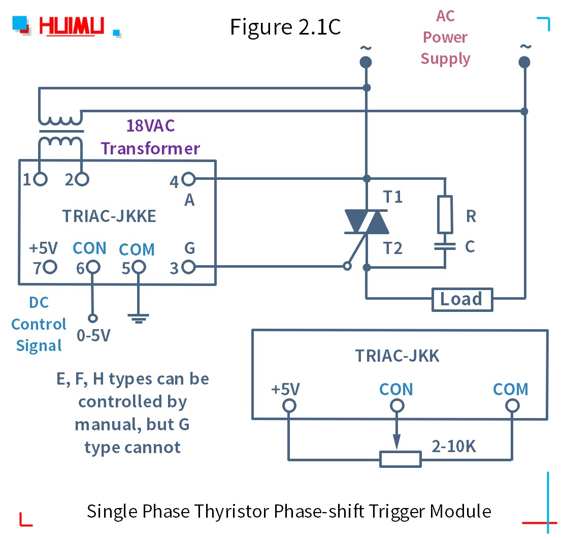 TRAIC-JKK circuit wiring diagram 1│HUIMULTD How to wire MGR mager TRAIC-JKK single phase thyristor phase-shift trigger module? More detail via www.@huimultd.com