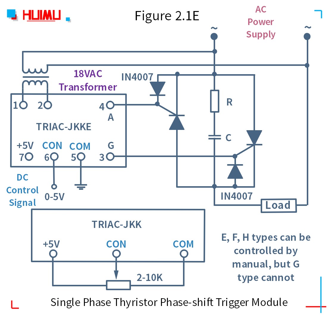 TRAIC-JKK circuit wiring diagram 2│HUIMULTD How to wire MGR mager TRAIC-JKK single phase thyristor phase-shift trigger module? More detail via www.@huimultd.com