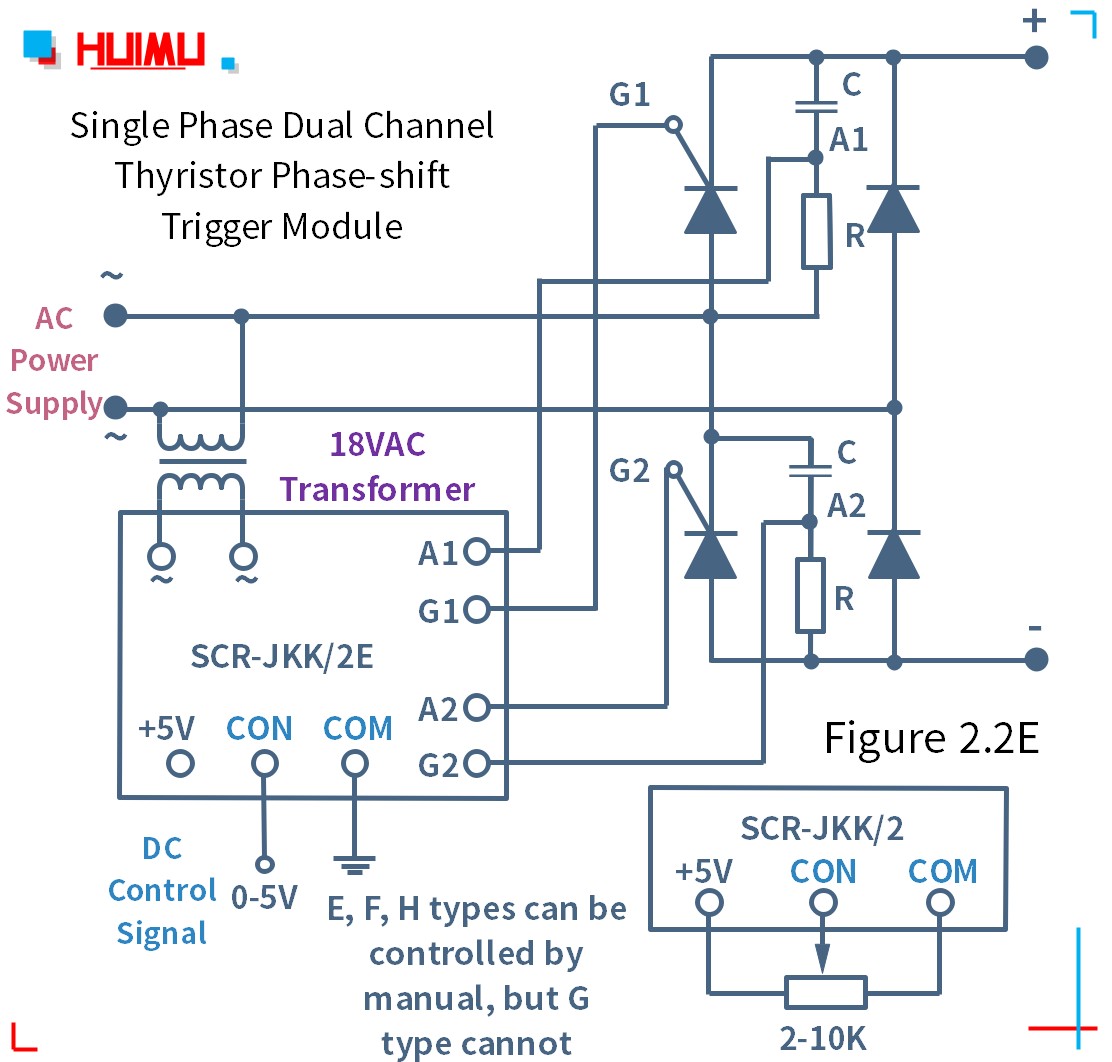 SCR-JKK/2 circuit wiring diagram 2 (static dv/dt improved version) How to wire MGR mager single phase dual channel thyristor phase-shift trigger module (SCR-JKK/2) (static dv/dt improved version)? More detail via www.@huimultd.com