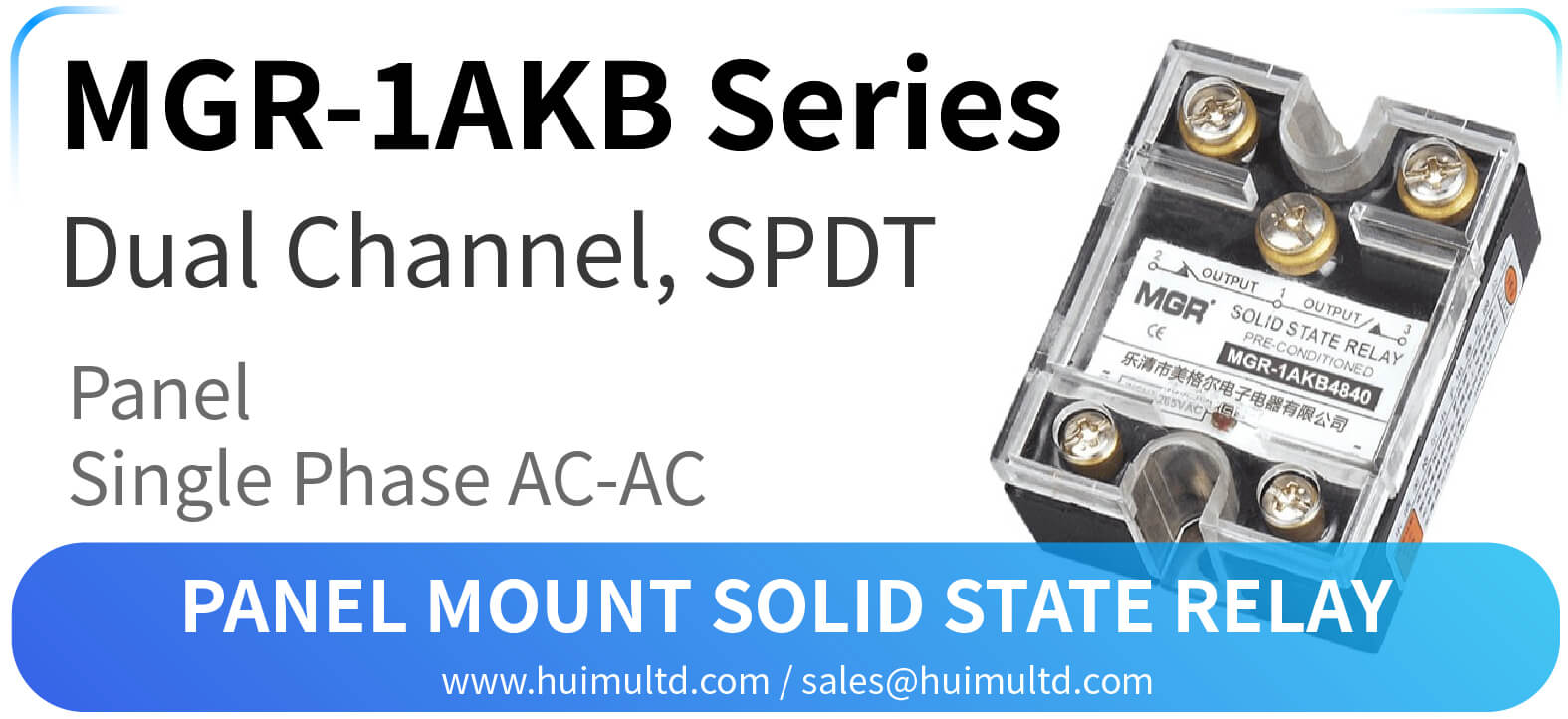MGR-1AKB Series Panel Mount Solid State Relay