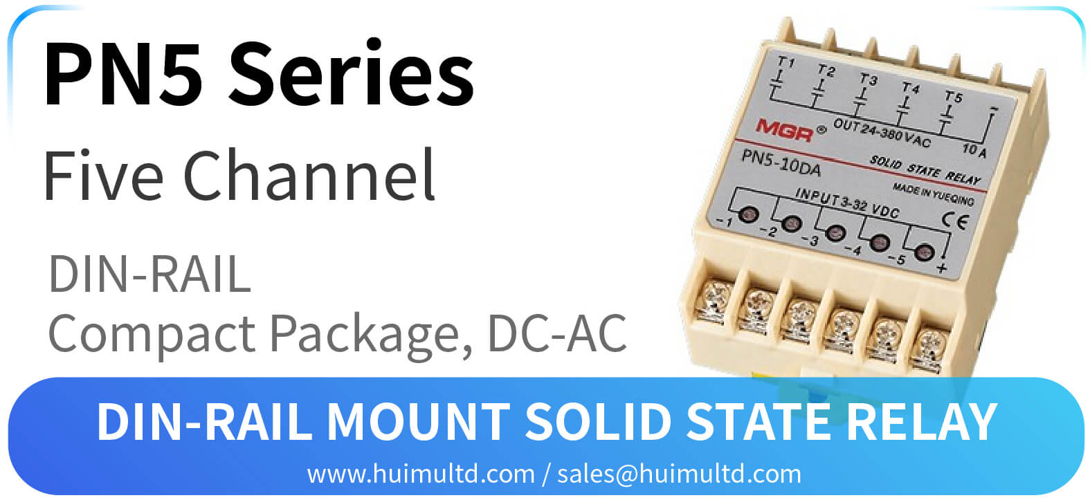 PN5 Series DIN-Rail Mount Solid State Relay