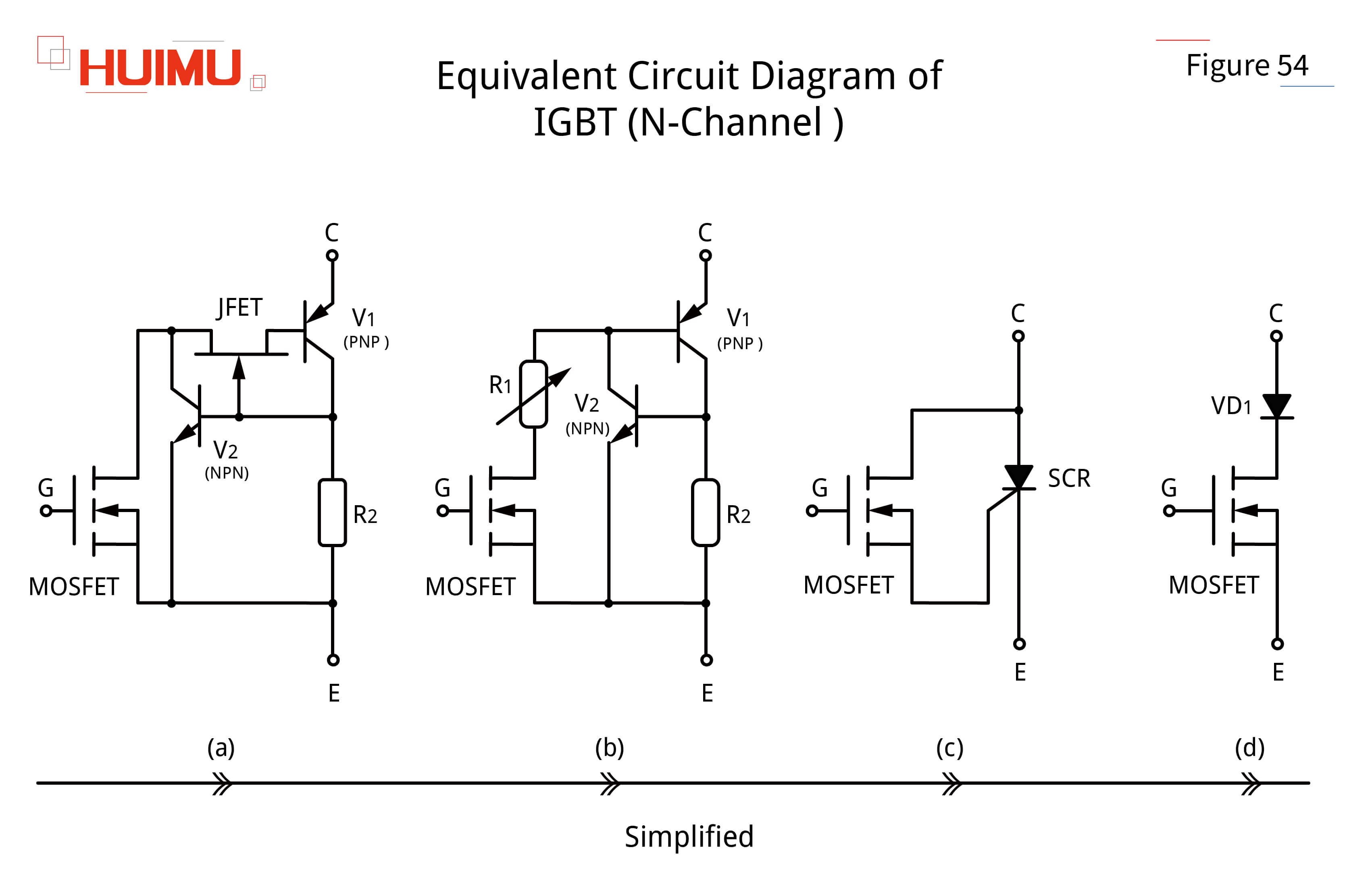 AN16F54 Equivalent circuit diagram of N-IGBT
