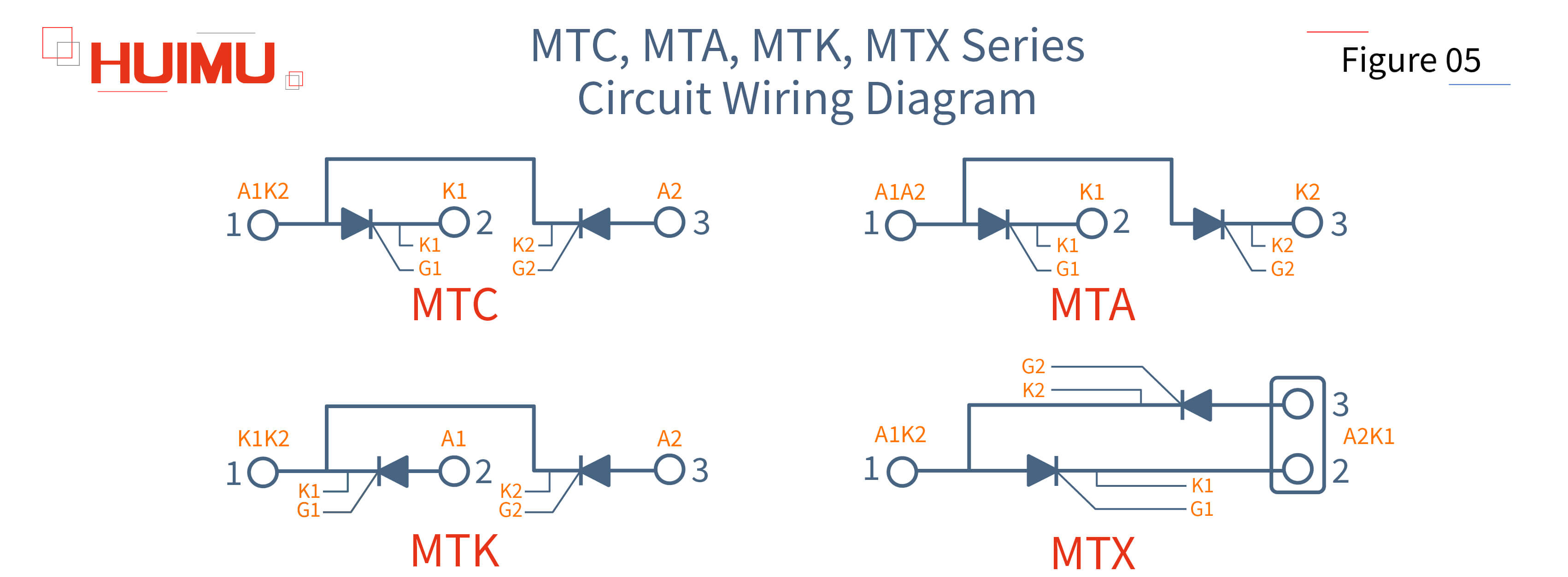 AN09F05 MTC, MTA, MTK, MTX Series Circuit Wiring Diagram