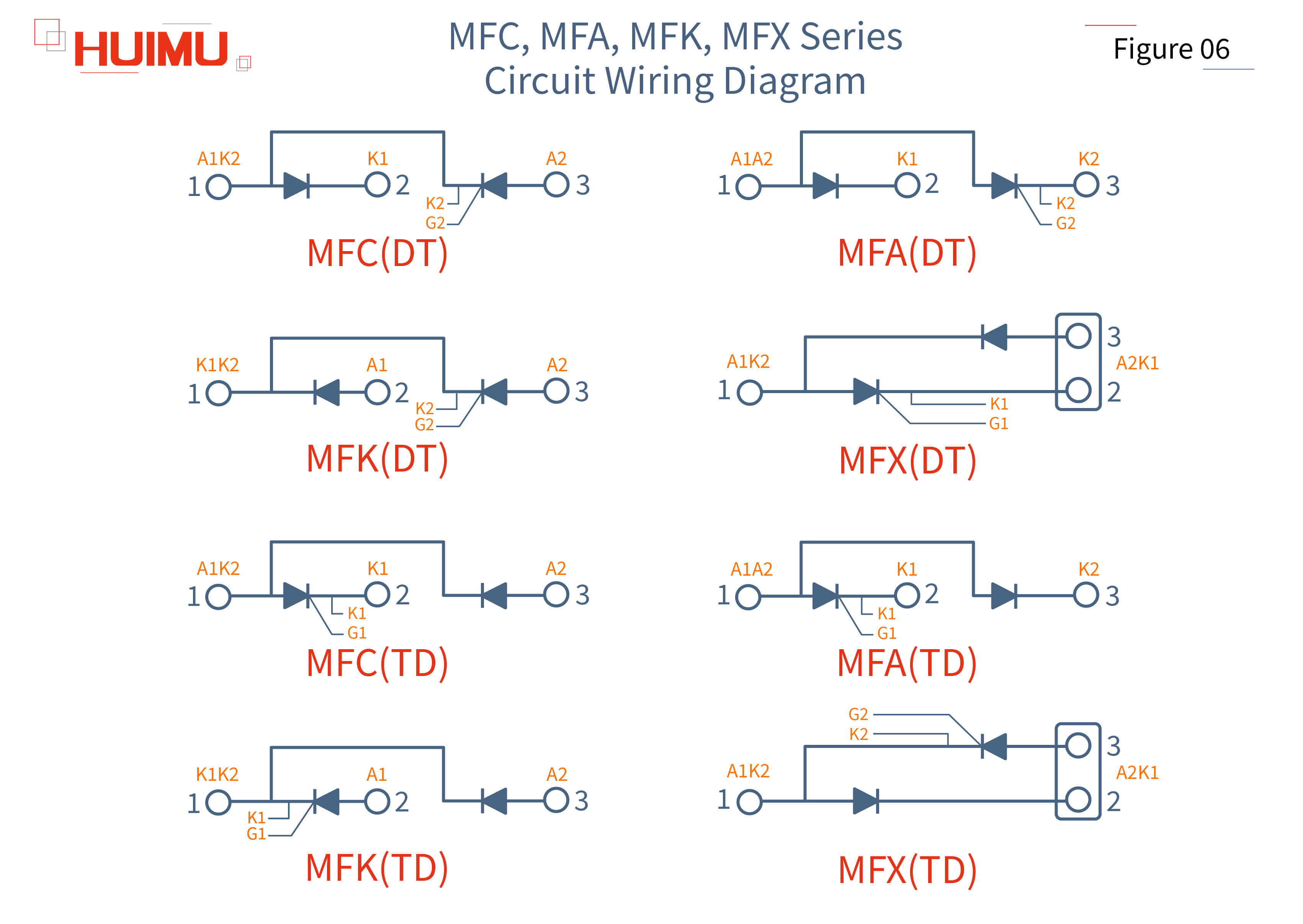 AN09F06 MFC, MFA, MFK, MFX Series Circuit Wiring Diagram
